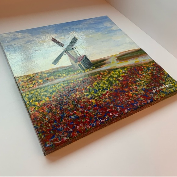 Original Acrylic Painting on Canvas called “Eclipse” 12 x 12” with gloss varnish - Picture 4 of 6